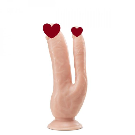 Фалоімітатор подвійний DR. SKIN тілесний sexstyle