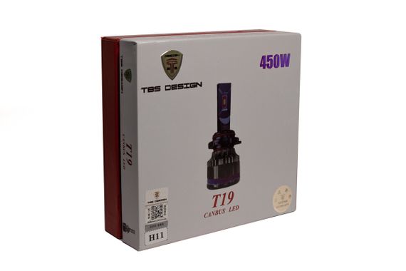Комплект світлодіодних ламп TBS Design T19 H11 (PGJ19-2) Canbus 45W 9-32V 6000K | Зображення 1