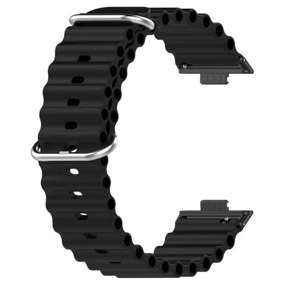 Силіконовий ремінець Primolux Ocean для смарт-годинника Huawei Watch Fit 3 / Fit 4 / 4 Pro - Black | Зображення 3