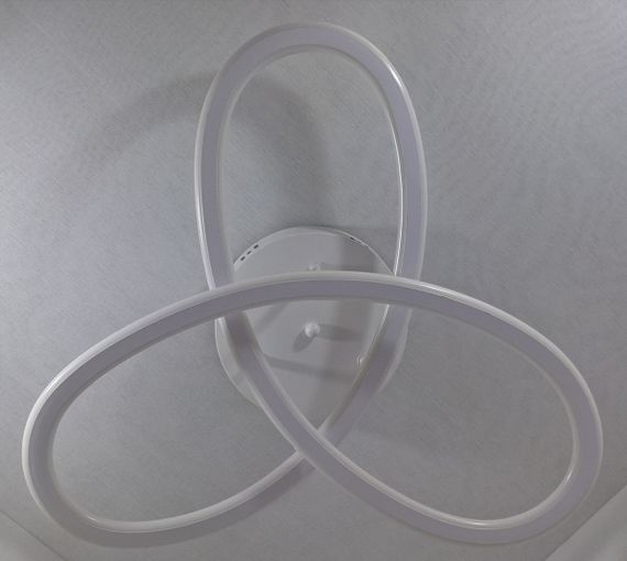 Люстра світлодіодна стельова LED світильник для квартири на стелю лед з пультом 25652 Білий 13х55х55 см. | Зображення 3