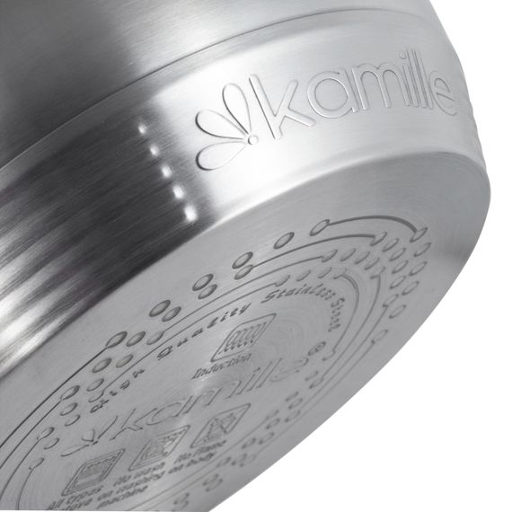 Набір посуду Kamille 12 предметів із нержавіючої сталі 6 каструль 1.1 - 5.8 л 7-шарове дно індукція | Зображення 8