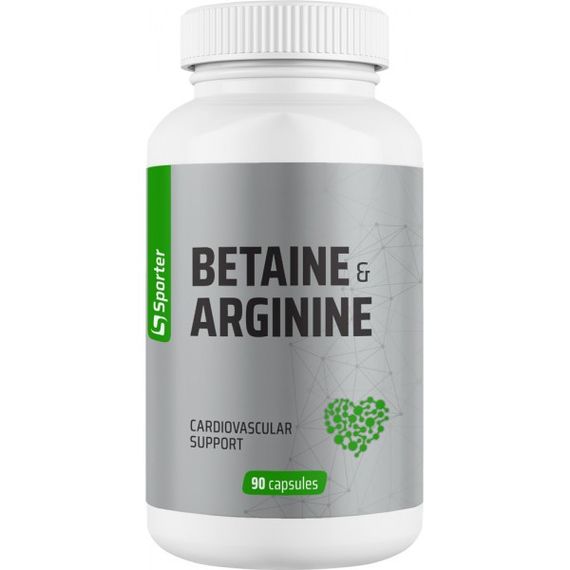 Бетаїн з аргініном Sporter Betain аnd Arginine 90 капсул