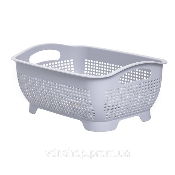 Кошик-друшлак 2 в 1 для миття овочів, фруктів і зелені 29,5×21×11 (см) Білий HP-45-6W | Зображення 2