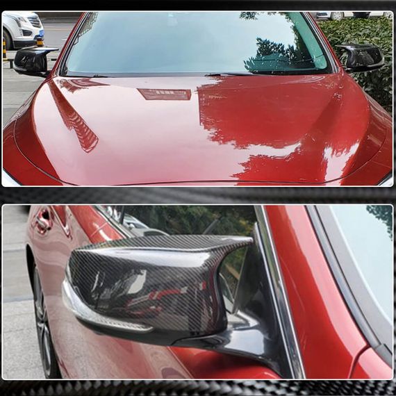 Накладки на Зеркала V2 (Карбон) для Infiniti Q50/Q60 2013-2024 гг | Зображення 3