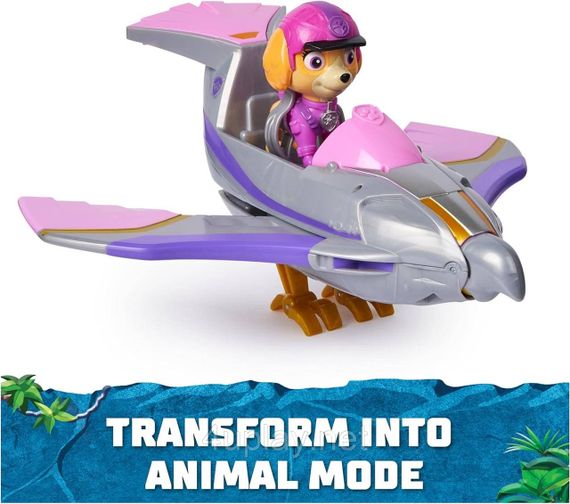 Щенячий патруль у джунглях Літак сокіл і фігурка Скай Оригінал Paw Patrol Jungle Pups Skye Falcon Vehicle | Зображення 4