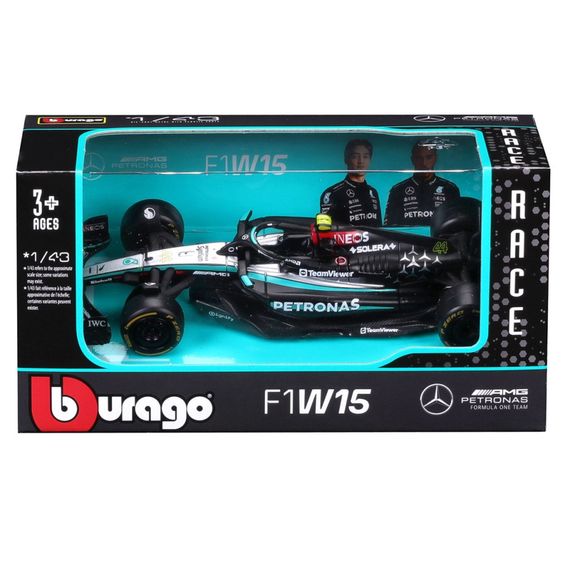 Колекційна автомодель Mercedes-AMG F1 W15 Performance (2024) Bburago 18-38208, 1:43 масштаб | Зображення 3