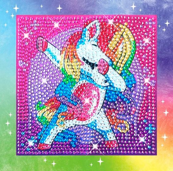 Набір для створення картини в рамці Craze Diamondz Єдиноріг зі стразами | Зображення 1