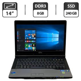 Ноутбук Fujitsu LifeBook S752 / 14" (1366x768) TN / Intel Core i5-3320M (2 (4) ядра по 2.6 - 3.3 GHz) / 8 GB DDR3 / 240 GB SSD / Intel HD Graphics 4400 / Windows 10 Pro б/у