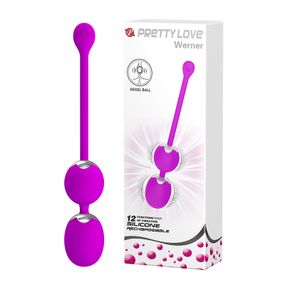 Вагінальні кульки з вібрацією Pretty Love Werner, фіолетові