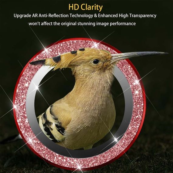 Захисне скло Metal Sparkles на камеру (в упак.) для Apple iPhone 15 (6.1") / 15 Plus (6.7") Червоний / Red | Зображення 2