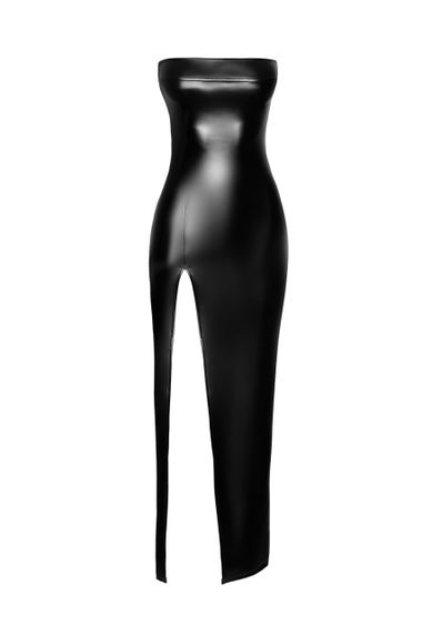 Сукня Noir Handmade F336 Powerwetlook long dress Чорний S | Зображення 4