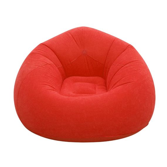 Надувное кресло-пуф Inflatable Sofa / Надувное кресло-мешок 110×110×85 см Красный | Зображення 4