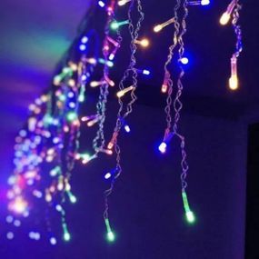 Xmas Гірлянда Бахрома 200 діодів мультик (прозорий провід 3.5*0.45м)