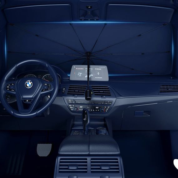 Солнцезащитный зонтик для автомобиля (1.40x0.80m) Black | Зображення 7