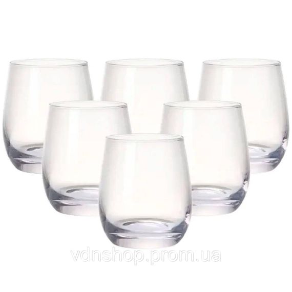 Набор стаканов 6 штук по 350 мл стеклянный прозрачный HP559