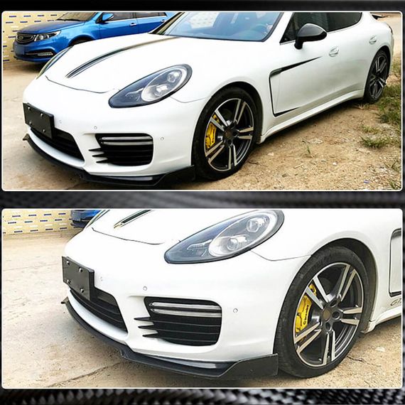Накладка на передній бампер Lip V2 (для Turbo/Turbo S/GTS) для Porsche Panamera 2009-2016 рр | Зображення 2