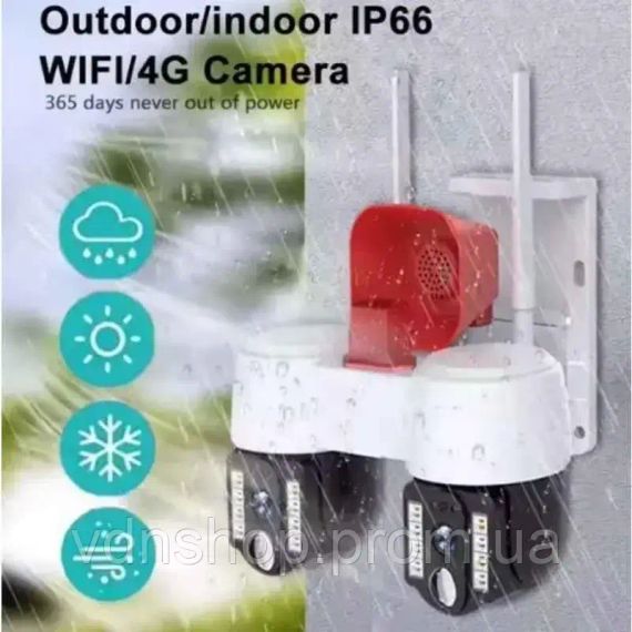 Високопродуктивна камера відеоспостереження з двома напрямками руху, WIFI, горизонтальне обертання на 360° та вертикальне на 90°, | Зображення 3