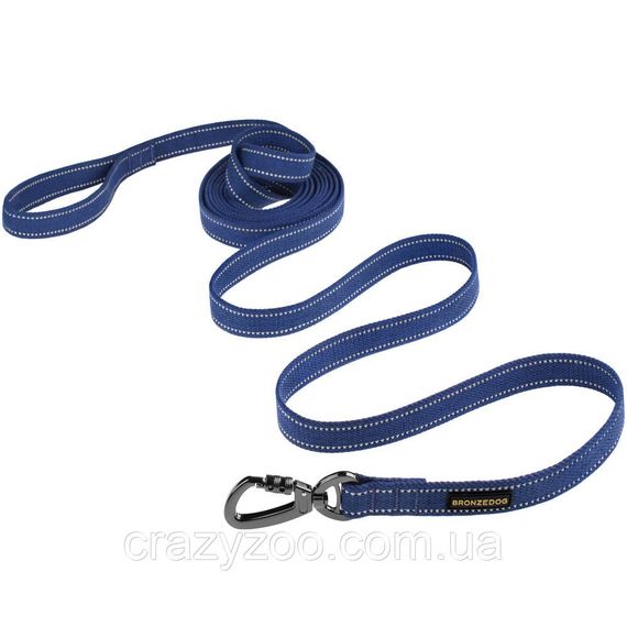 Поводок для собак BronzeDog Сotton XL х/б синий 3.2х300 см 63302Б/T | Зображення 4