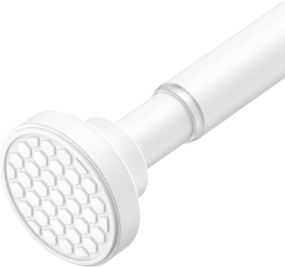 Телескопическая штанга для шторы в ванную 100–185 см, раздвижной карниз для душа без сверления, белый для окна