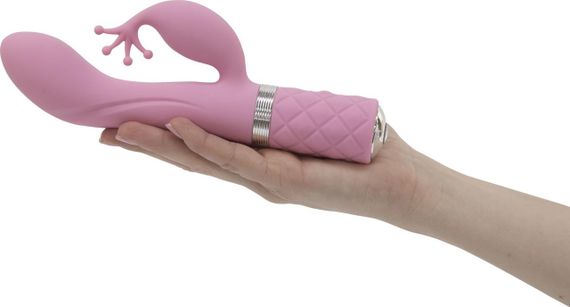 Розкішний вібратор-кролик Pillow Talk - Kinky з кристалом Сваровські, потужний, Pink | Зображення 4