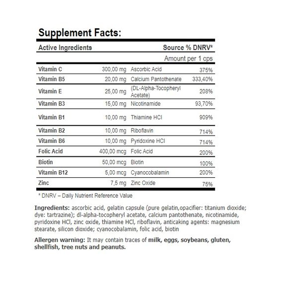 Витаминно-минеральный комплекс для спорта Amix Nutrition B-Complex + vit.C & vit.E 90 Caps | Зображення 1
