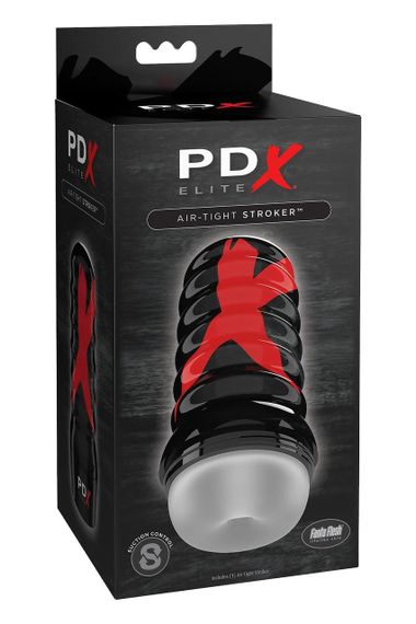 Мастурбатор нереалистичный Pipedream PDX Elite в черной колбе, 19.1 см Sex Aura | Зображення 2