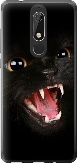 Чехол на Nokia 5.1 Чёрная кошка "932u-1529-17620"
