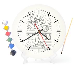 Детский набор для творчества часы-раскраска по мотивам Остров сокровищ (Роберт Льюис Стивенсон) 30 см (Г0028)