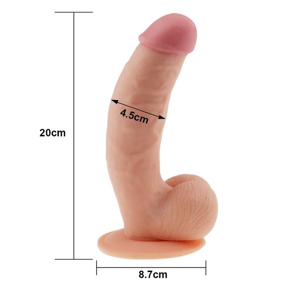 Реалістичний фалоімітатор з мошонкою 8.5 THE ULTRA SOFT DUDE Sex Aura | Зображення 5