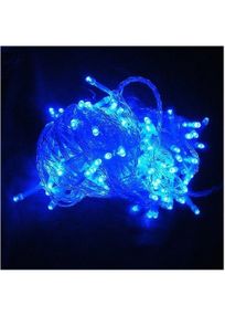 Светодиодная гирлянда Led на 200 светодиодов прозрачный провод электрическая с контроллером Синий