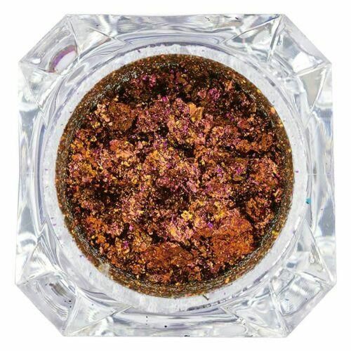 Дуохромные хлопья (блестки) Розовый/Медь (пигменты для глаз) Stargazer DUOCHROME FLAKES Pink/Copper