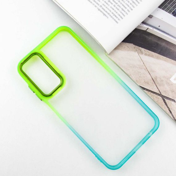 Чохол TPU+PC Fresh sip series для Samsung Galaxy A24 4G Бірюзовий / Лимонний | Зображення 1