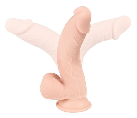 Фаллоимитатор с мошонкой - Nature Skin Medium Bendable Dildo sexstyle | Зображення 3