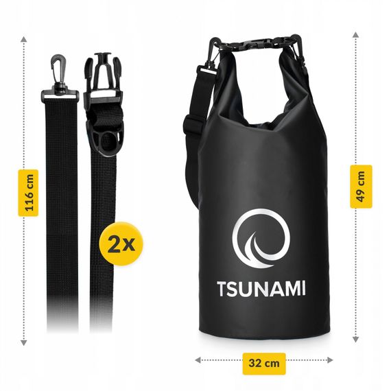 Гермомішок TSUNAMI Dry Pack 10 л водозахисний TS013 (P-5905973400039) | Зображення 6