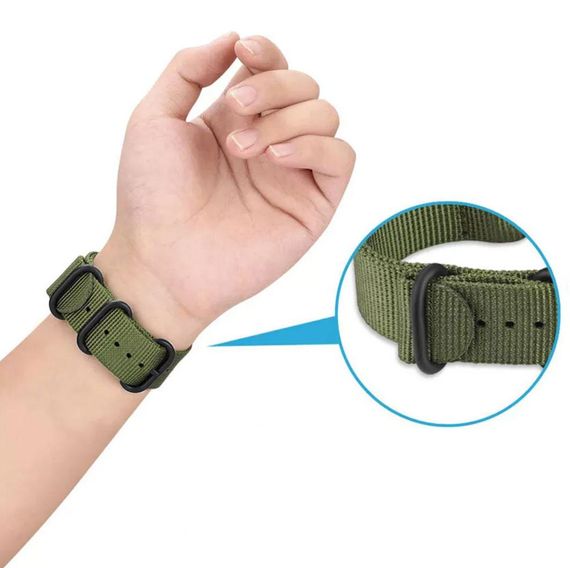 Нейлоновий ремінець Primolux Traveller для годинника Samsung Galaxy Watch 8 (46 mm / 44 mm / 40 mm) - Army Green | Зображення 3