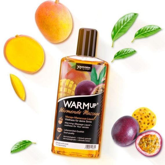 Їстівна масажна олія з ефектом, що розігріває WARMup Mango Maracuya 150 мл Sex Aura