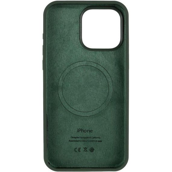 Чохол Silicone Case Full Protective (AA) V2 with MagSafe для Apple iPhone 14 Pro (6.1") Бежевий / Desert Gold Зелений / Cyprus Green | Зображення 2