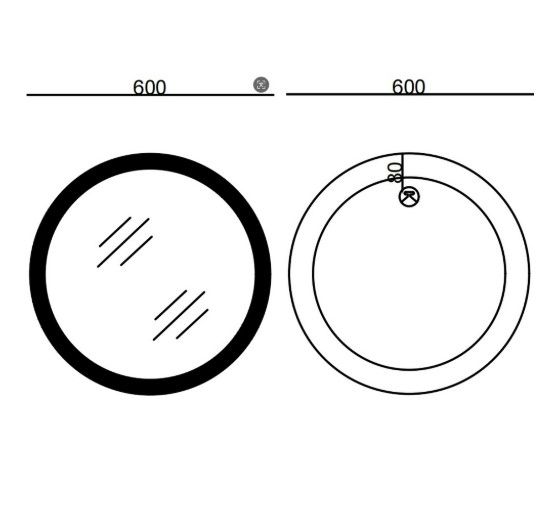 Дзеркало Mixxus PLAIN MC11-60 з LED Touch, Anti-fog, димером, регулюванням яскравості (MI6663) | Зображення 1