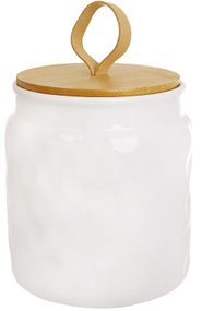 Банка керамічна Ceram-Bamboo "Romb" 1л з бамбуковою кришкою