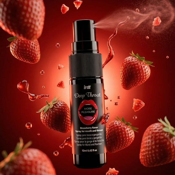 Спрей для глибокого мінету Intt Deep Throat Oral Spray Strawberry (12 мл) | Зображення 4