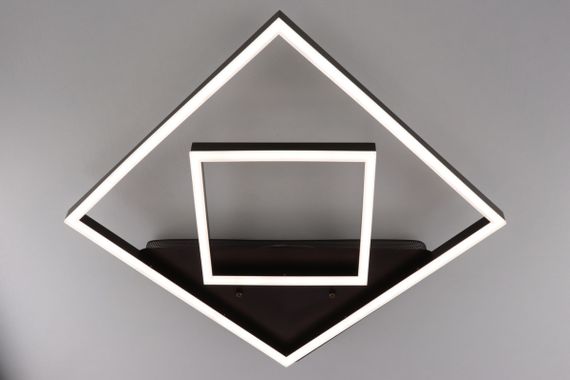 Люстра світлодіодна стельова LED світильник для квартири на стелю лед з пультом 25579 Коричневий 7х48х48 см. | Зображення 4