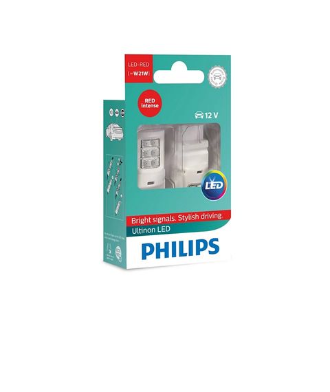 Комплект светодиодных ламп Philips 11065ULRX2 W21W LED red 12V
