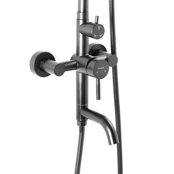 Душевая колонна со смесителем Mixxus SUS-009-J черный (с нерж. стали) (MI2808) | Зображення 2