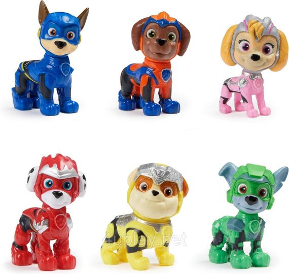 Щенячий Патруль Мегакіно 2023. Подарунковий набір із 6 фігурок. Paw Patrol Mighty Movie Toy Figures Gift Pack | Зображення 2