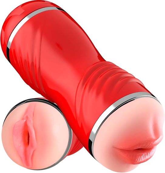 Мастурбатор з двома входами OYO - Double Pump RED, YQM-205 RED Sex Aura | Зображення 1