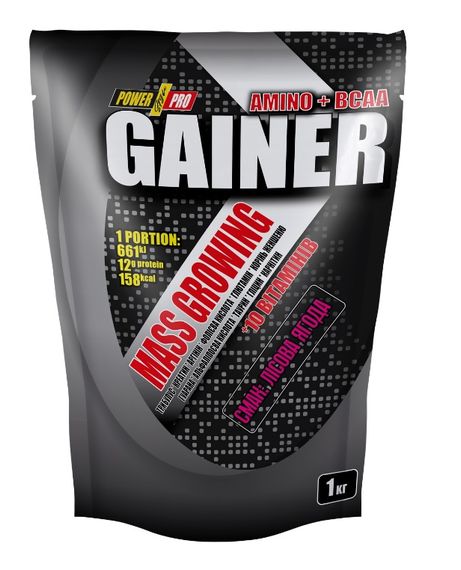 Гейнер Power Pro Gainer 1000 g /25 servings/ Лесная ягода