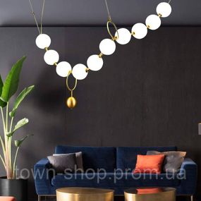 Люстра потолочная LED MBJ9-1650-k Латунь 30-160х20х150 см.