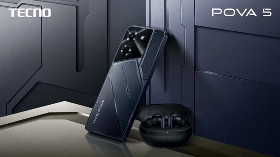 Смартфон TECNO POVA 5 (LH7n) 6.78' 8/128GB, 2SIM, 6000mAh, Mecha Black (4894947000492) | Зображення 2