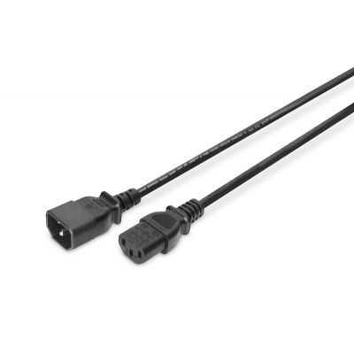 Кабель живлення Digitus  C14-C13 M/F, 1.2m, 0.75qmm, black (AK-440201-012-S) | Зображення 2
