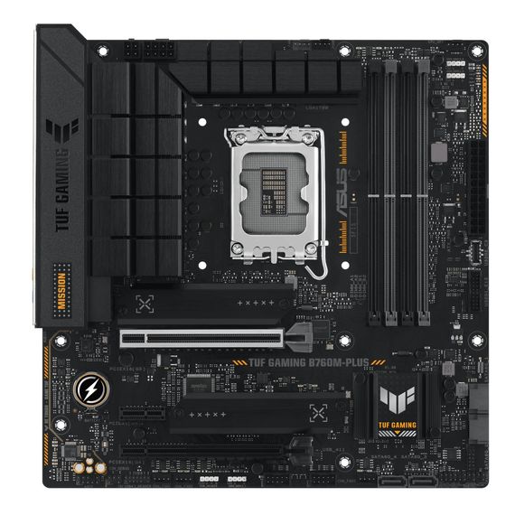 Материнcька плата ASUS  TUF GAMING B760M-PLUS s1700 B760 4xDDR5 M.2 HDMI DP mATX (90MB1ES0-M1EAY0)